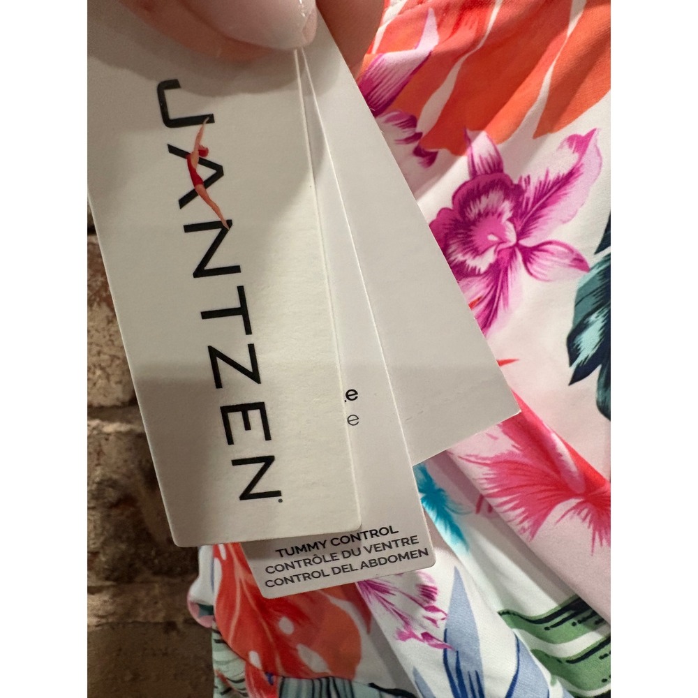 Jantzen Tropical Floral One Piece Swimsuit Multicolor 18W NWT - Picture 4 of 5